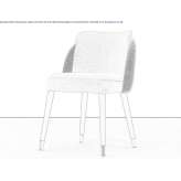 Chair upholstered with velvet Punchao