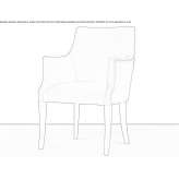 Velvet chair with armrests Polop