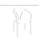 Stackable polypropylene chair with steel structure Sagu