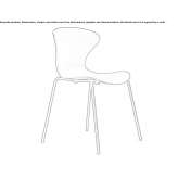 Stackable polypropylene chair with steel legs Selongey