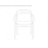Walnut chair with integrated cushion Turobin