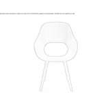 Walnut chair with armrests Sonnaz
