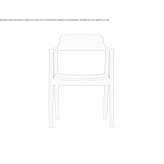 Walnut chair with integrated cushion Linthal