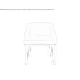 Upholstered velvet chair with armrests Quincey