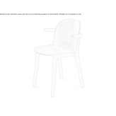 Solid wood chair with armrests Champlin