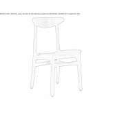 Wooden chair with open backrest Korolevo
