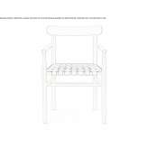 Maple chair with armrests and webbing seat Ramsey