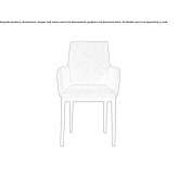 Chair upholstered in fabric with armrests Terrades