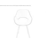 Oak chair with integrated cushion Sonnaz