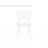 Oak chair with integrated cushion Sonnaz