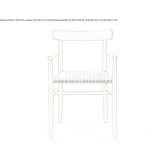 Maple chair with armrests and mesh seat Ramsey
