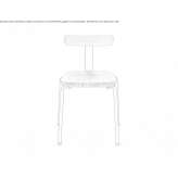 An oak chair with an open backrest that can be stacked Limon