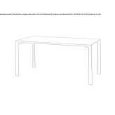Rectangular painted metal table Khunzakh