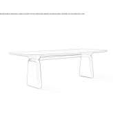 Rectangular table with a solid wood top Wakerley