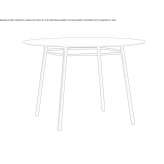 Round steel table Douvrin
