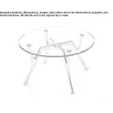 Round table made of glass and steel Tenango