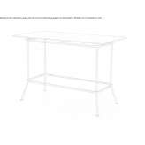 Rectangular metal high table Neumark