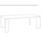 Rectangular table made of wooden veneer Azille