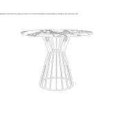 Round table made of HPL Cerizay