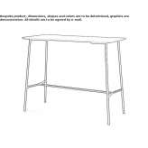 Rectangular high table Akdag