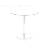 Round MDF table with 4-star base Podivin