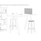 Rectangular high table Huambos