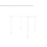 Round dining table made of HPL Ebhausen