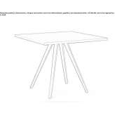 Square table made of solid wood Valpovo