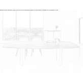 Wooden dining table with a marble top Frazao