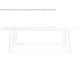 Oval table made of wood and Calacatta Oro marble Orino