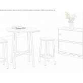 Square wooden high table Wesel