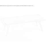 Rectangular table made of cement and oak Laton