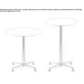 Round table made of HPL Bovalino