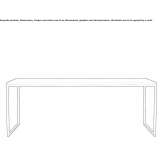 Table with painted metal base Foug