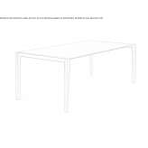 Fenix-NTM® rectangular table in a contemporary style Caulonia