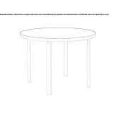 Round wooden table Melan