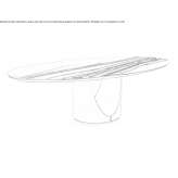 Oval marble table Venice