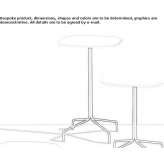 High table with a 4-star base Vary