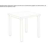 Square wooden table Melan