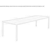 Rectangular walnut table Hartop