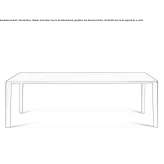 Prostokątny drewniany stół Burlats