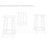 Steel high table Carta