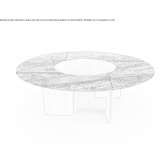 Round marble table with Lazy Susan Pomarolo