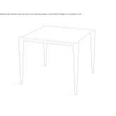 Fenix-NTM® square table Lacasse