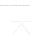 Folding square table Canzo