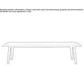Rectangular table made of solid wood Rastatt