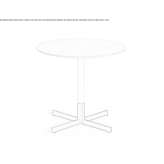 Calacatta Oro Round Marble Table with 4 Star Base Burlats