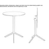 Round table with drop leaf Jehay