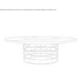 Round table with Lazy Susan Kiskoros