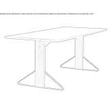 Prostokątny stół Nicoya